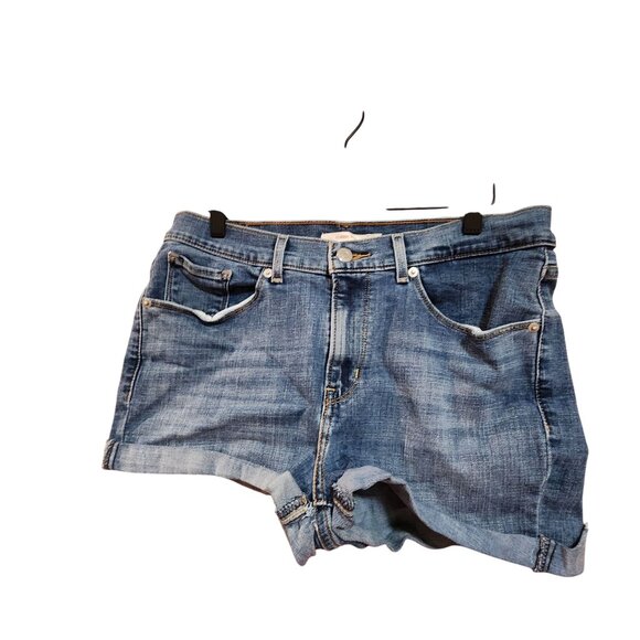 Levis Womens Blue Denim Cut-Off Shorts Size 10 Classic - Picture 1 of 3